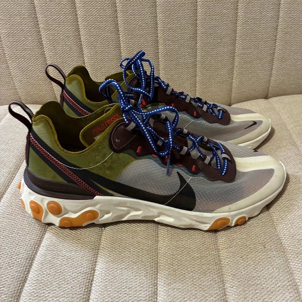 Nike Athletic Shoes - Olive, Blue, and Orange - Picture 2 of 9